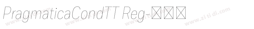 PragmaticaCondTT Reg字体转换